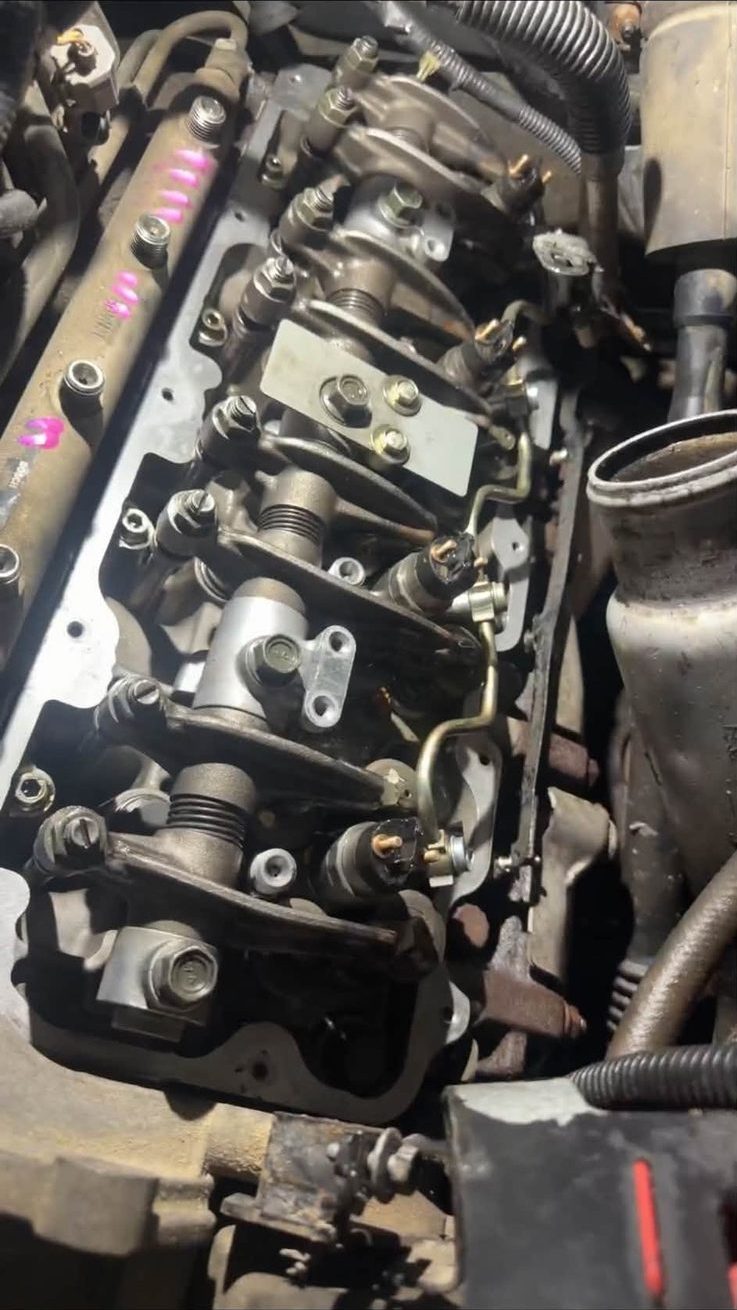 Diesel engine opened up on the driver side